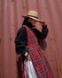 <販売開始 9月19日 金曜日 21:00 〜> INDIGO Tartan Apron Dress / Red・Blue